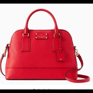 Kate spade Bay Street Small Rachelle Hot chili Leather Satchel